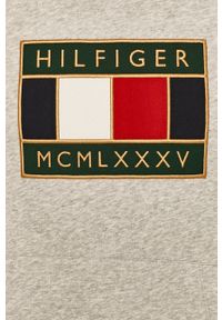 TOMMY HILFIGER - Tommy Hilfiger - Bluza. Okazja: na co dzień. Typ kołnierza: kaptur. Kolor: szary. Materiał: dzianina. Wzór: aplikacja. Styl: casual #4