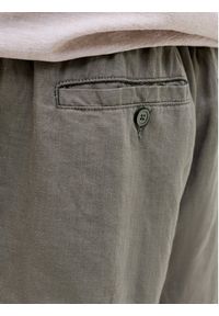 Jack & Jones Szorty materiałowe Lawrence 12253134 Zielony ciemny Wide Leg. Kolor: zielony. Materiał: len #2