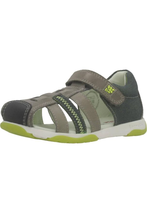 Garvalin - Sandały GARVALIN 202333 Niebieski. Kolor: zielony. Materiał: tkanina, skóra. Sezon: lato