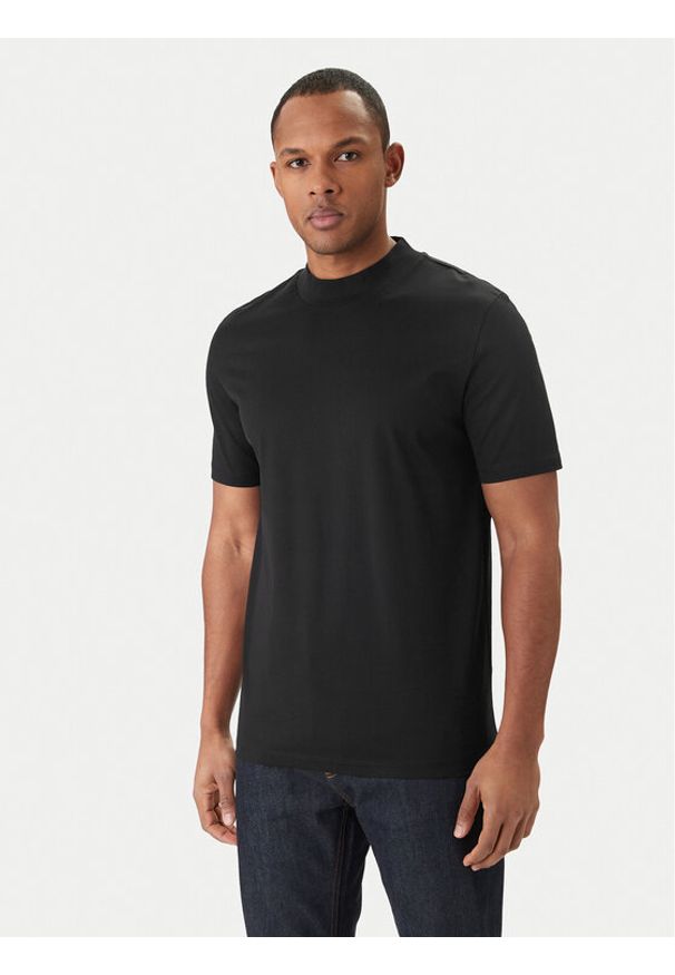 Hugo - HUGO T-Shirt Dimersom 50542968 Czarny Slim Fit. Kolor: czarny. Materiał: bawełna