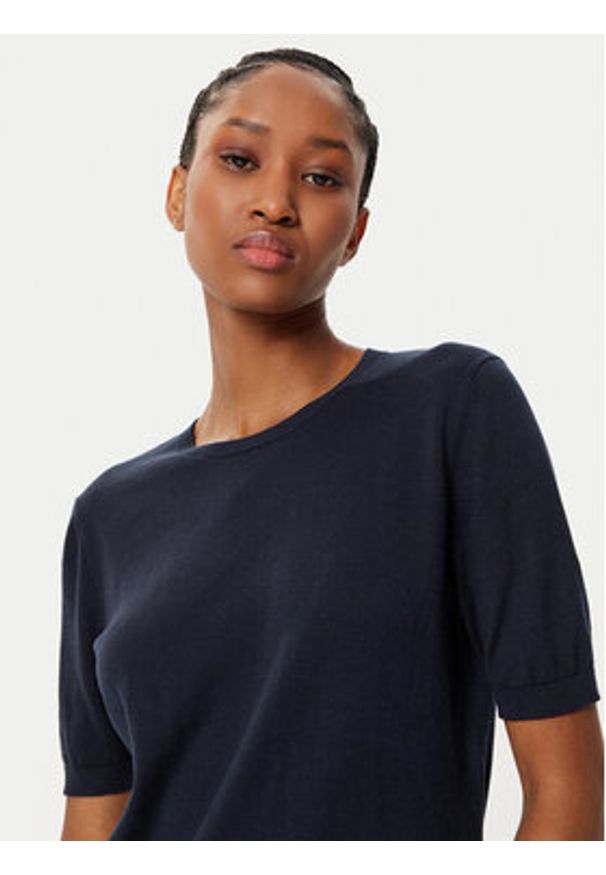 Weekend Max Mara Sweter Zibetto 2515361041 Granatowy Regular Fit. Kolor: niebieski. Materiał: bawełna