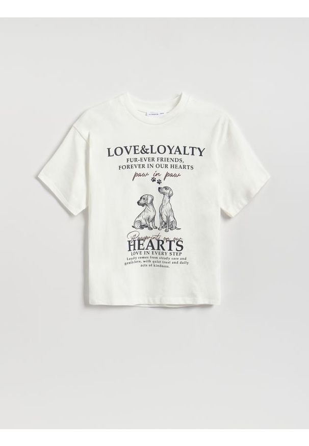 Reserved - T-shirt z nadrukiem - wielobarwny. Materiał: bawełna. Wzór: nadruk