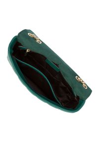 Wittchen - Damska torebka z pikowanej skóry podłużna zielona. Kolor: zielony. Wzór: aplikacja, haft. Dodatki: z haftem. Materiał: skórzane. Styl: casual, elegancki. Rodzaj torebki: na ramię #2