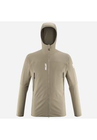 Kurtka softshell męska Millet Fusion XCS Hoodie M active fit. Kolor: beżowy. Materiał: softshell