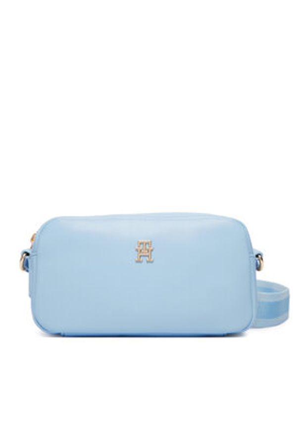 TOMMY HILFIGER - Tommy Hilfiger Torebka Th Essential Camera Bag AW0AW18370 Błękitny. Kolor: niebieski. Materiał: skórzane
