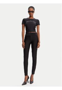 Versace Jeans Couture Legginsy 79HAC114 N0008 Czarny Slim Fit. Kolor: czarny. Materiał: syntetyk #3