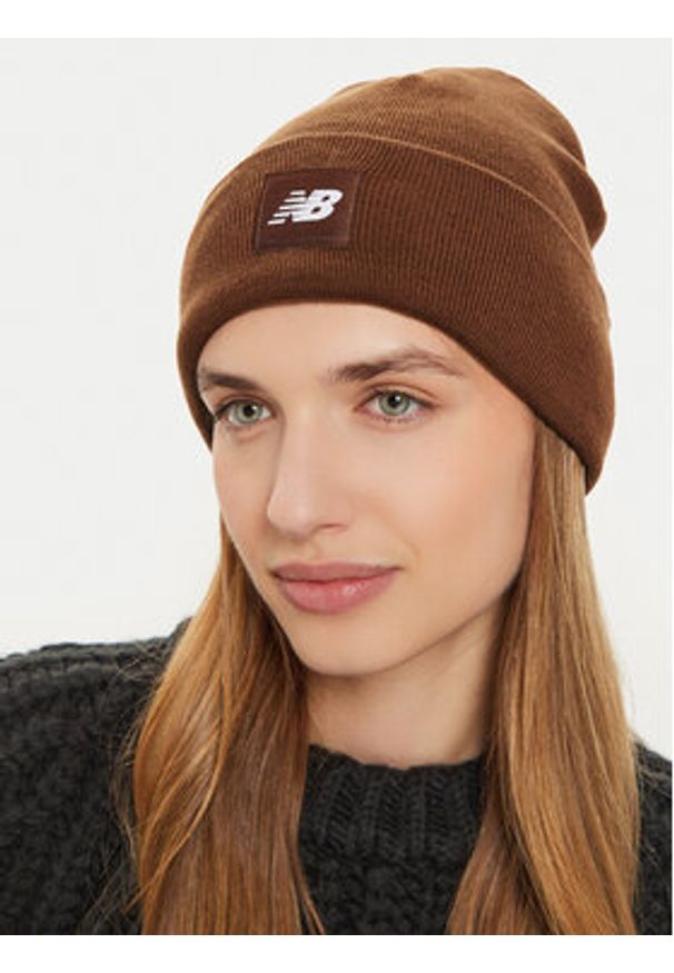 New Balance Czapka LAH13034ROK Brązowy. Kolor: brązowy. Materiał: materiał