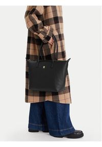 TOMMY HILFIGER - Tommy Hilfiger Torebka Popette Soft AW0AW17705 Czarny. Kolor: czarny. Materiał: skórzane