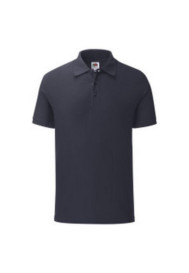 FRUIT OF THE LOOM - Koszulka Polo Męska Iconic. Typ kołnierza: polo. Kolor: niebieski