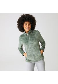 Heloise Regatta damska turystyczna bluza z suwakiem. Kolor: zielony. Materiał: bawełna, poliester #1