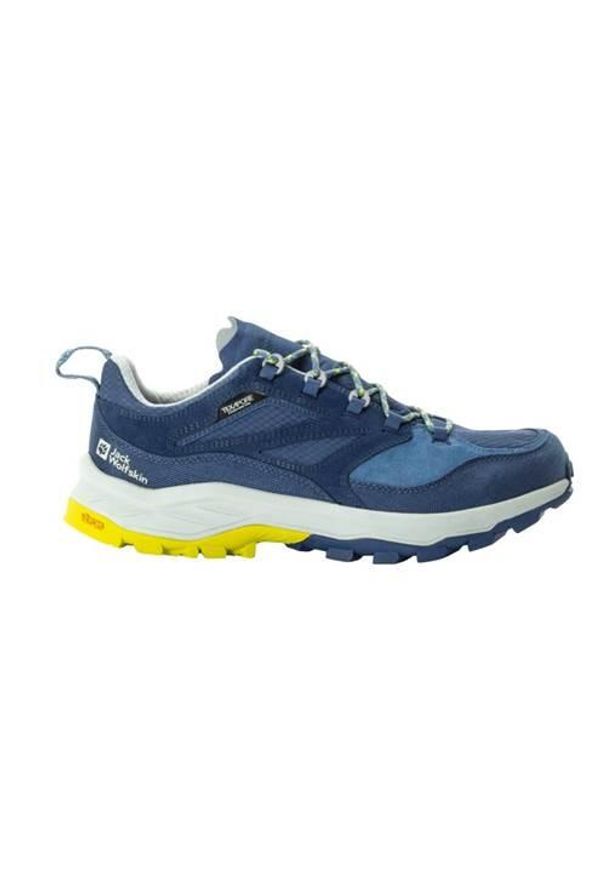 Buty trekkingowe męskie Jack Wolfskin Cyrox Texapore Low. Kolor: niebieski. Materiał: materiał, syntetyk. Szerokość cholewki: normalna