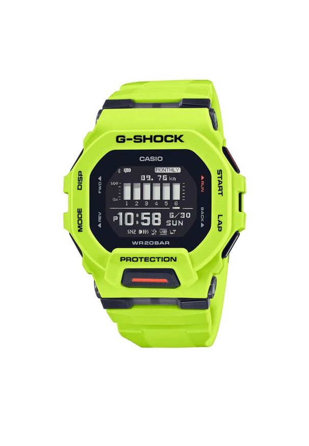 G-Shock Zegarek GBD-200-9ER Zielony. Kolor: zielony. Materiał: guma