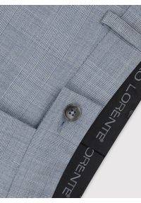 Pako Lorente - PAKO LORENTE – Niebieskie spodnie garniturowe w kraciasty deseń. Kolor: niebieski. Materiał: wełna, lycra, poliester #3