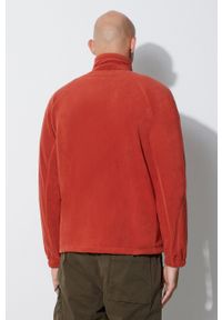 columbia - Columbia bluza męska kolor czerwony gładka. Okazja: na co dzień. Kolor: czerwony. Materiał: dzianina. Długość rękawa: raglanowy rękaw. Wzór: gładki. Styl: casual #4