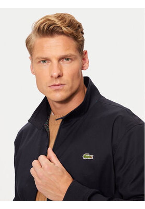 Lacoste Kurtka bomber BH7186 Granatowy Regular Fit. Kolor: niebieski. Materiał: bawełna