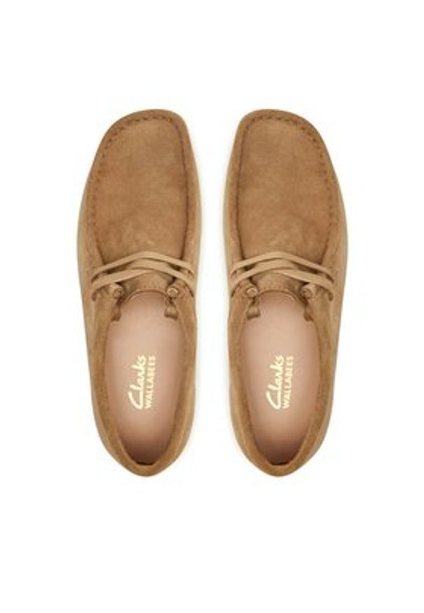 Clarks Półbuty WallabeeEvoSh 261747474 Beżowy. Kolor: beżowy. Materiał: skóra, zamsz