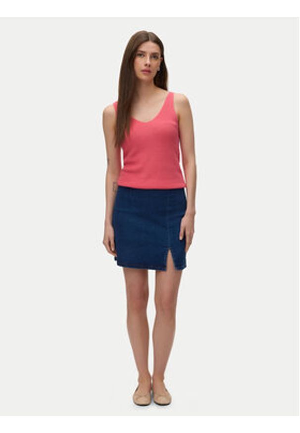 Vero Moda Top New Lex Sun 10281877 Koralowy Regular Fit. Kolor: pomarańczowy. Materiał: wiskoza