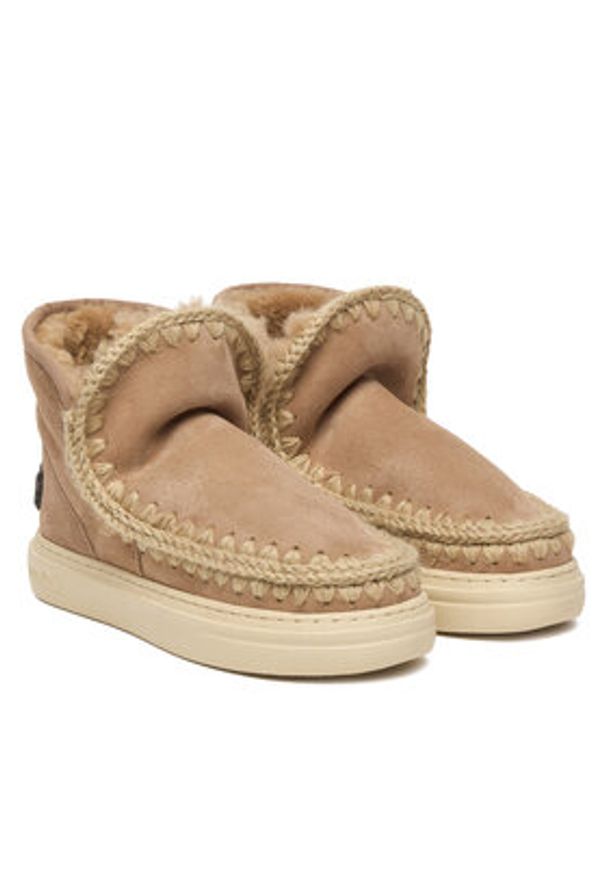 Mou Śniegowce MU.FW411001A Brązowy. Kolor: brązowy. Materiał: skóra, zamsz