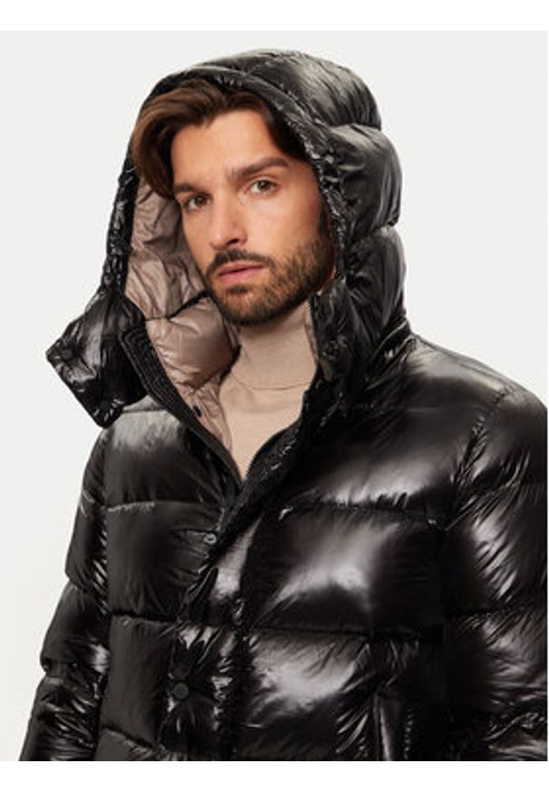 Hetrego - Hetregó Kurtka puchowa Felix 8N563 Czarny Regular Fit. Kolor: czarny. Materiał: syntetyk