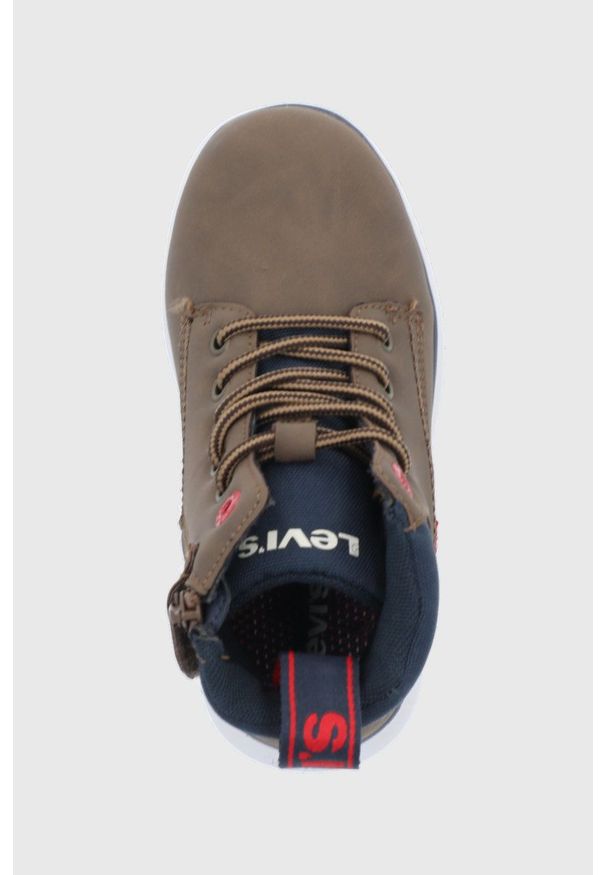 Levi's® - Levi's Buty dziecięce kolor brązowy. Okazja: na spotkanie biznesowe. Nosek buta: okrągły. Zapięcie: sznurówki. Kolor: brązowy. Materiał: guma. Styl: biznesowy