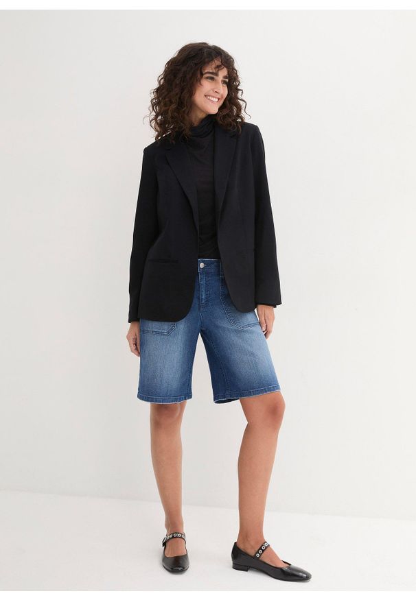 bonprix - Żakiet. Kolor: czarny. Styl: klasyczny