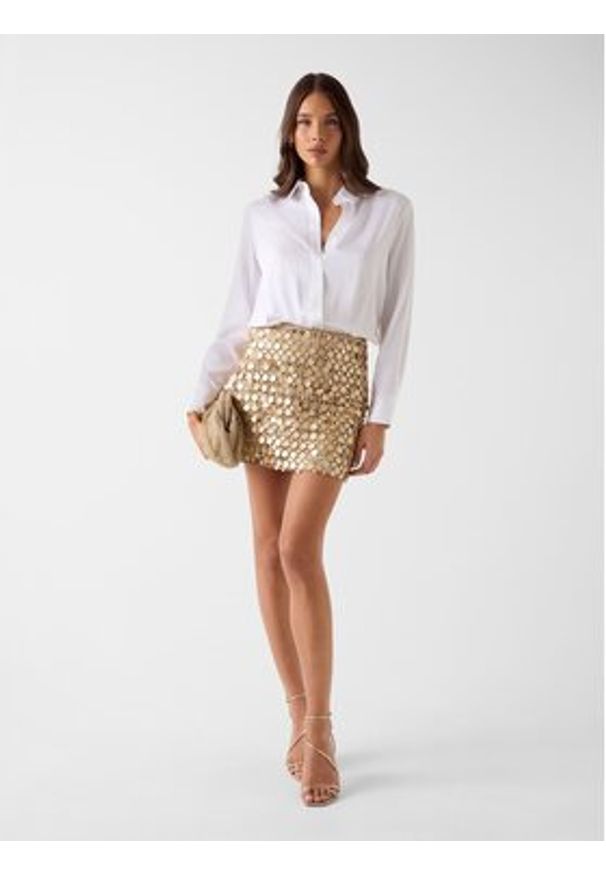 Guess Spódnica 180021 Złoty Classic Fit. Kolor: złoty