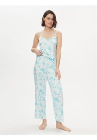 Lauren Ralph Lauren Piżama ILN72318 Niebieski Regular Fit. Kolor: niebieski. Materiał: bawełna