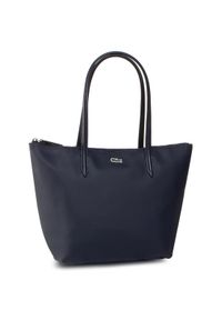 Lacoste Torebka S Shopping Bag NF2037PO Granatowy. Kolor: niebieski. Materiał: skórzane