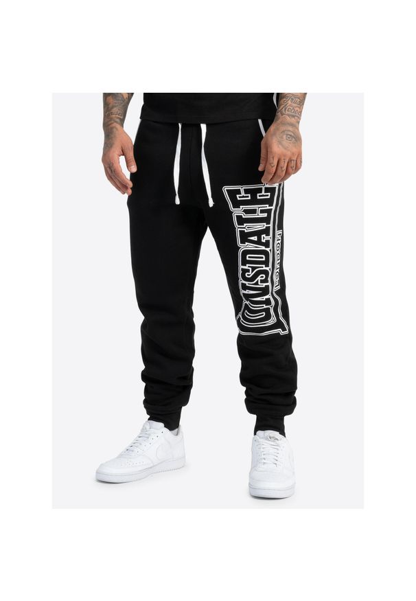 Spodnie do biegania Lonsdale Marldon. Okazja: na co dzień. Kolor: czarny. Materiał: dresówka. Styl: casual, sportowy