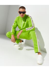 PALM ANGELS - Neonowe zielone spodnie dresowe. Kolor: zielony. Materiał: dresówka #3