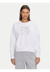 DKNY Sport Bluza DP4T9968 Biały Loose Fit. Kolor: biały. Materiał: syntetyk. Styl: sportowy