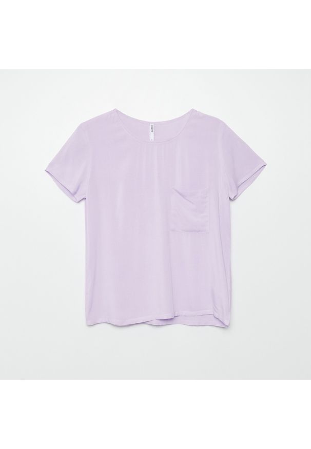 Cropp - Wiskozowa bluzka - Fioletowy. Kolor: fioletowy. Materiał: wiskoza