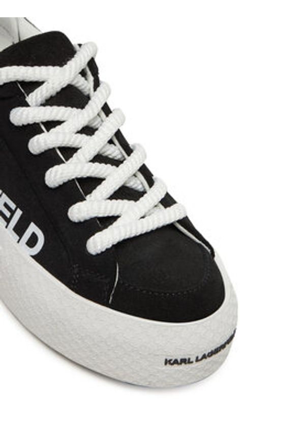 Karl Lagerfeld - KARL LAGERFELD Sneakersy KL60722 Czarny. Kolor: czarny. Materiał: zamsz, skóra