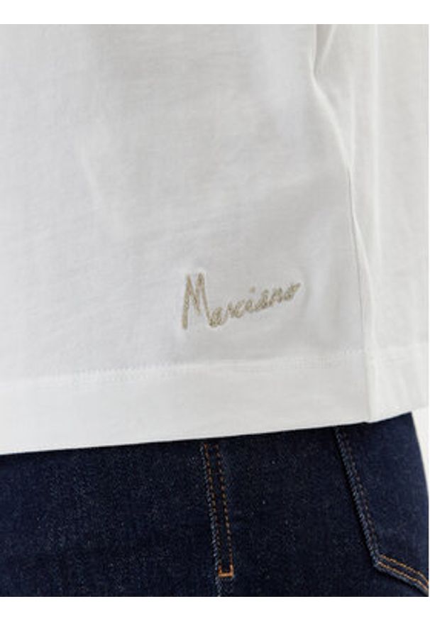 Marciano Guess T-Shirt 5GGI03 6298A Biały Regular Fit. Kolor: biały. Materiał: bawełna