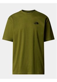 The North Face T-Shirt Simple Dome NF0A87NR Zielony Oversize. Kolor: zielony. Materiał: bawełna #8