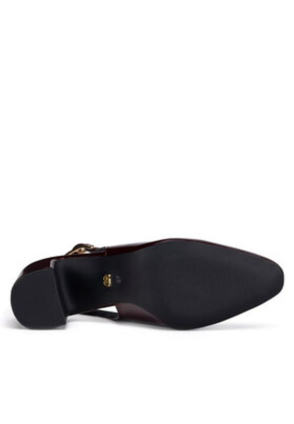 Gino Rossi - GINO ROSSI Czółenka JORDANA-115997 Bordowy. Kolor: czerwony. Materiał: skóra, lakier