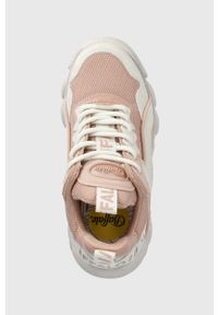 Buffalo buty CLD Chai kolor różowy. Nosek buta: okrągły. Zapięcie: sznurówki. Kolor: różowy. Materiał: guma. Obcas: na platformie
