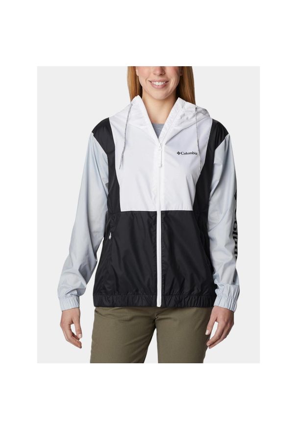 columbia - Wiatrówka damska Columbia Lily Basin II. Kolor: biały, niebieski, czarny, wielokolorowy. Materiał: softshell. Sport: turystyka piesza