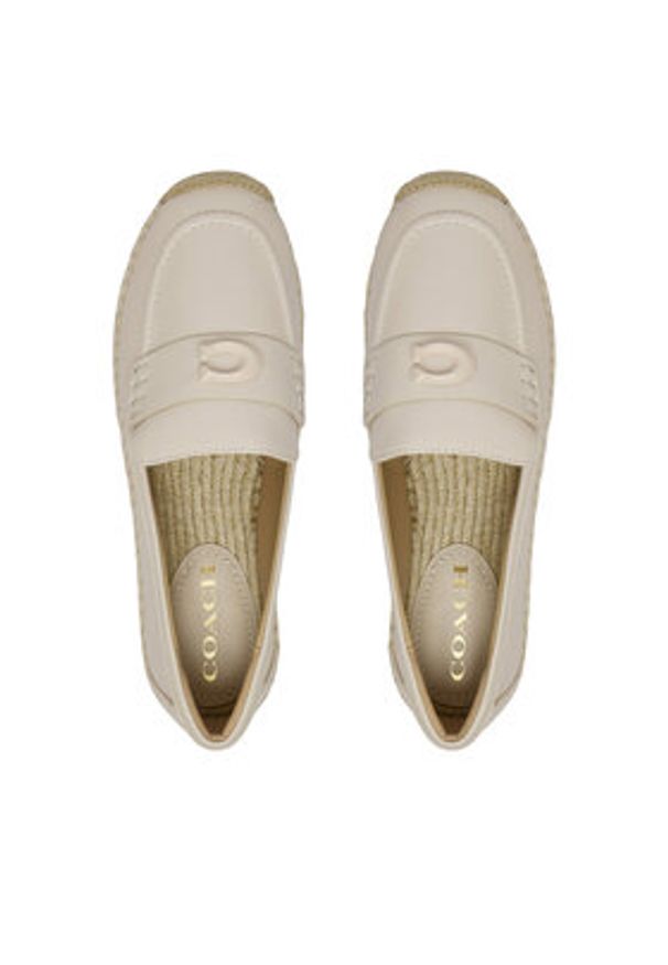 Coach Espadryle Camilla CR045 Écru. Materiał: skóra
