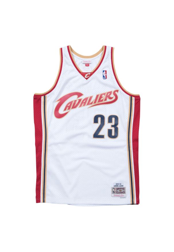 Mitchell & Ness - Koszulka Nba Cleveland Cavaliers Lebron James. Kolor: biały. Materiał: jersey. Sport: koszykówka