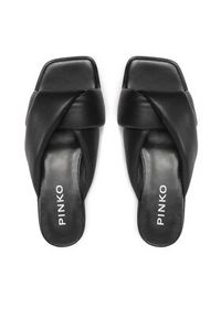 Pinko - PINKO Klapki Pauline Ciabatta PE 23 BLKS1 100676 A0N9 Czarny. Kolor: czarny. Materiał: skóra