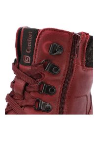 Bordowe Botki G-Comfort Modne Buty damskie. Okazja: na co dzień. Kolor: czerwony. Materiał: skóra. Styl: casual, elegancki #8