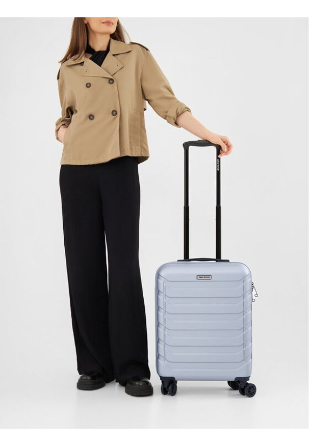 Gino Rossi Walizka kabinowa GIN-S-003-05-SILVER Srebrny. Kolor: srebrny. Materiał: materiał