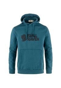 FJÄLRÄVEN KANKEEN - Bluza trekkingowa męska Fjällräven Logo Hoodie. Kolor: niebieski #1