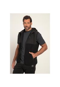 JAY-PI - Męska Kamizelka Jay-Pi golf kaptur wodoodporny zamek błyskawiczny. Typ kołnierza: golf. Kolekcja: plus size. Kolor: czarny. Materiał: poliester, materiał. Sport: golf
