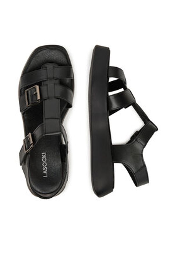 Lasocki Sandały WI23-KEANY-01 Czarny. Kolor: czarny. Materiał: skóra