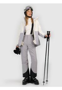 4f - 4F Kurtka narciarska membrana 8000 damska - beżowa XXL. Kolor: beżowy. Materiał: poliester, materiał. Wzór: gładki. Sezon: zima #2