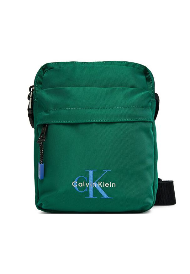 Calvin Klein Saszetka Bold Reporter LV04D3421G Zielony. Kolor: zielony. Materiał: materiał