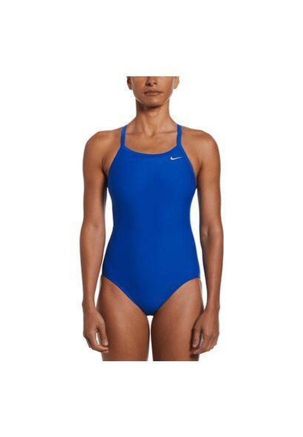 Nike Swim - Strój pływacki jednoczęściowy damski Nike Solid Racerback. Kolor: niebieski
