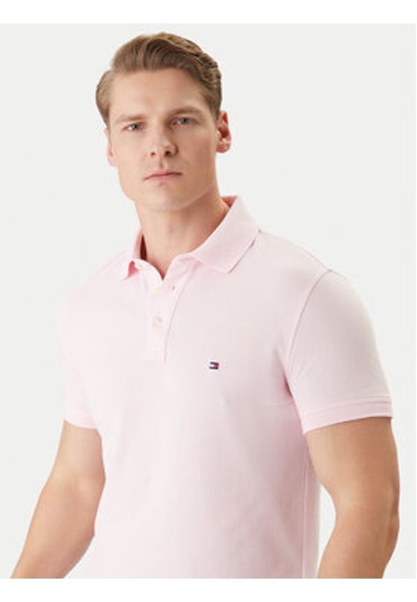 TOMMY HILFIGER - Tommy Hilfiger Polo 1985 MW0MW17771 Różowy Regular Fit. Typ kołnierza: polo. Kolor: różowy. Materiał: bawełna